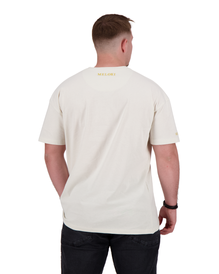 Bequemes und modisches Oversize Creme Weisses MELOKI T-Shirt für einen lässigen und trendigen Look